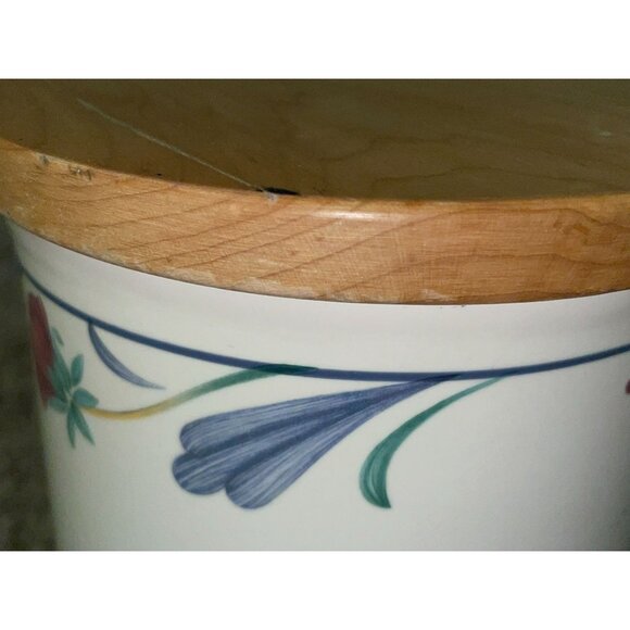 Vintage Lenox Poppies on Blue Canister Chinastone Medium Used - Picture 13 of 16